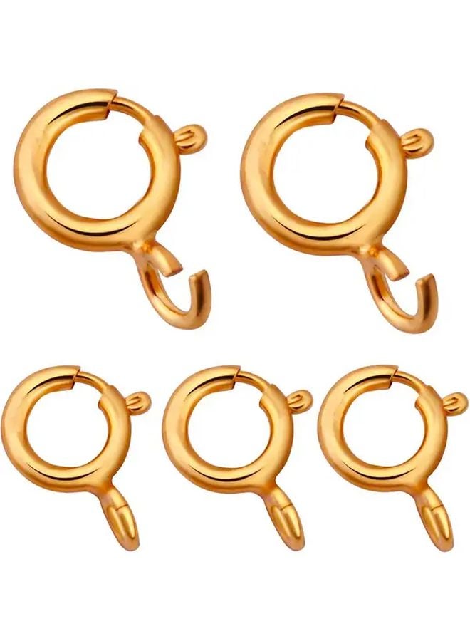 10pcs Steel Color 5mm Spring Clasp Necklace Connectors Jewelry Making Craft Accessories - Image 1